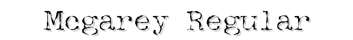 McGarey Regular font